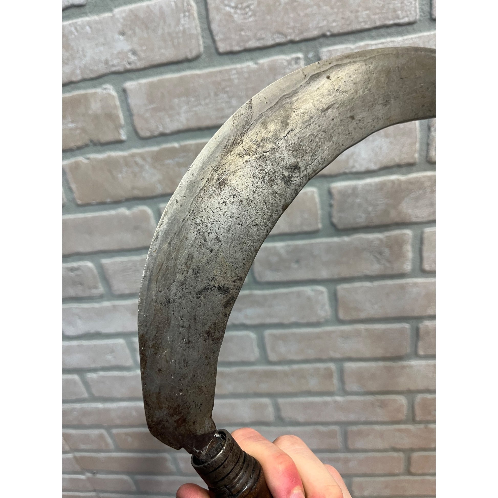 Antique Primitive 19th c. Food Chopper Kitchen Tool w/ Wood Handles Farm Rustic