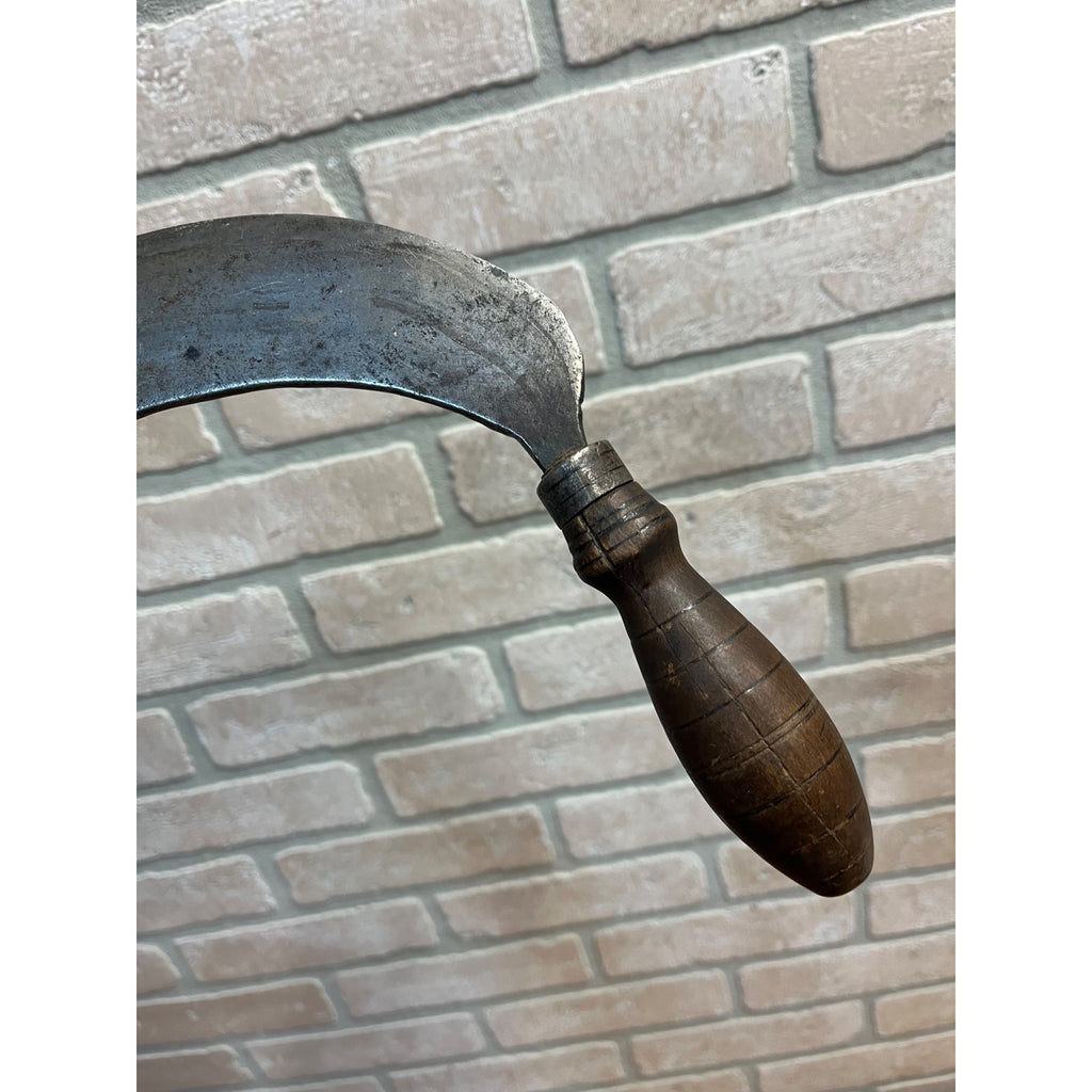 Antique Primitive 19th c. Food Chopper Kitchen Tool w/ Wood Handles Farm Rustic