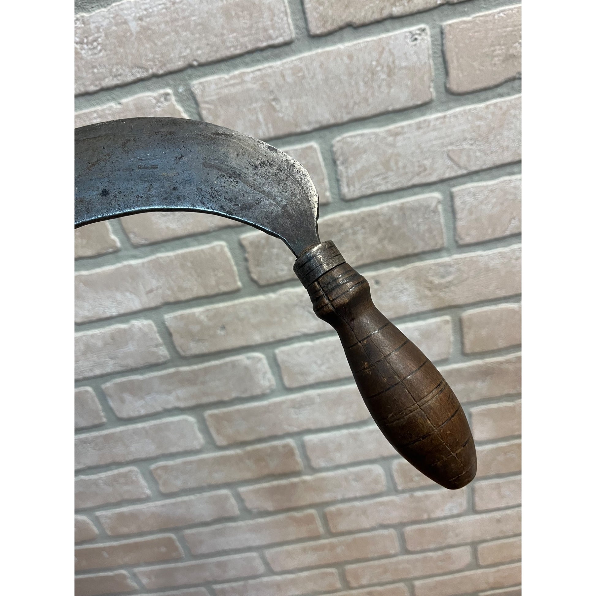 Antique Primitive 19th c. Food Chopper Kitchen Tool w/ Wood Handles Farm Rustic