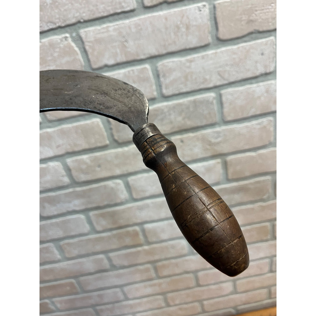 Antique Primitive 19th c. Food Chopper Kitchen Tool w/ Wood Handles Farm Rustic