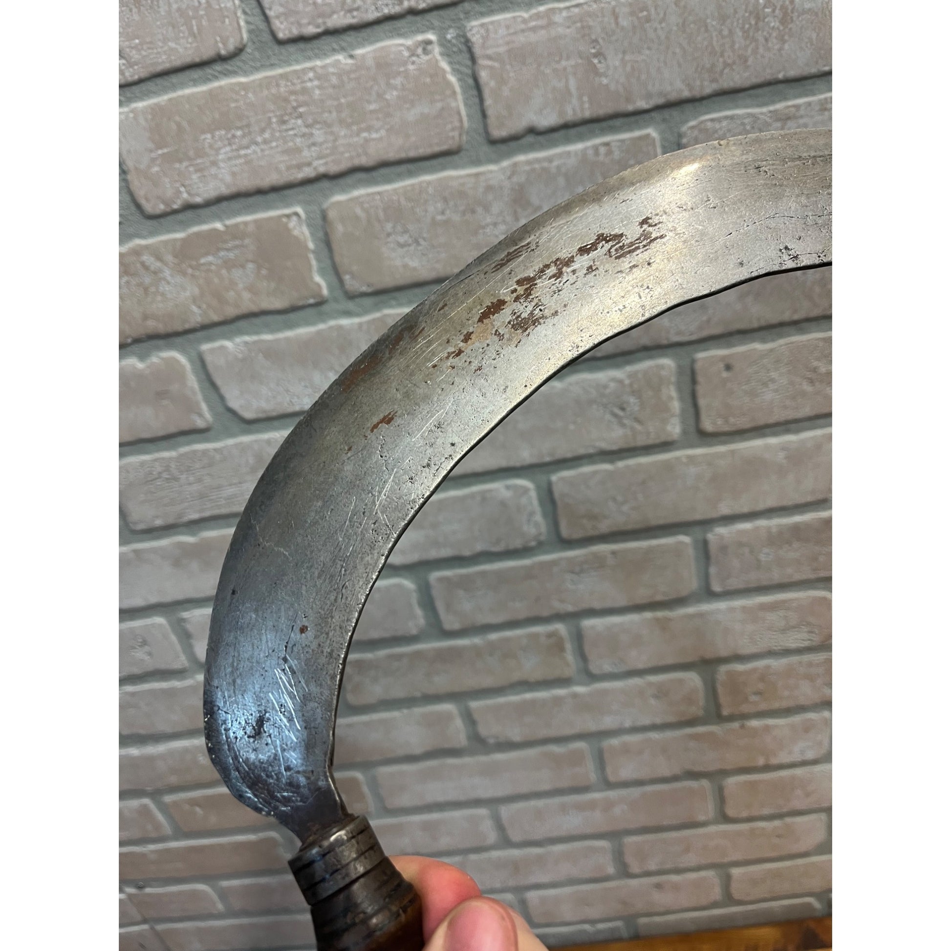 Antique Primitive 19th c. Food Chopper Kitchen Tool w/ Wood Handles Farm Rustic