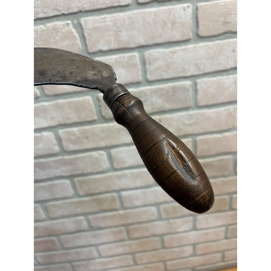 Antique Primitive 19th c. Food Chopper Kitchen Tool w/ Wood Handles Farm Rustic