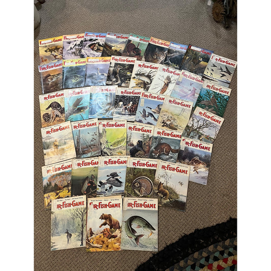 Vintage 1970s-90s Fur, Fish, & Game Lot (38) Hunting Fishing Outdoorsman Magazines