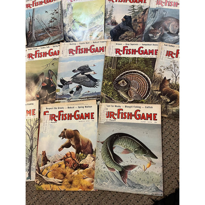 Vintage 1970s-90s Fur, Fish, & Game Lot (38) Hunting Fishing Outdoorsman Magazines