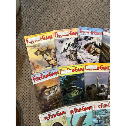Vintage 1970s-90s Fur, Fish, & Game Lot (38) Hunting Fishing Outdoorsman Magazines