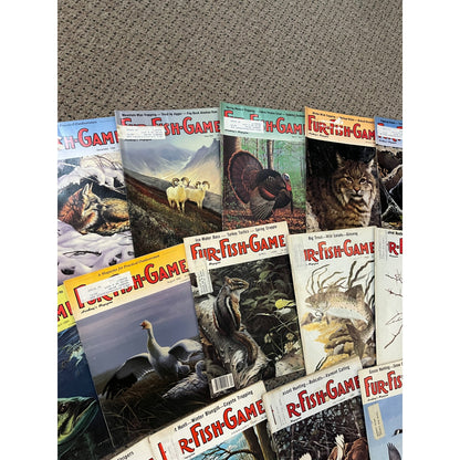 Vintage 1970s-90s Fur, Fish, & Game Lot (38) Hunting Fishing Outdoorsman Magazines
