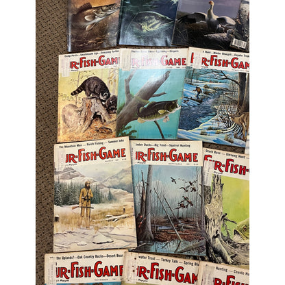 Vintage 1970s-90s Fur, Fish, & Game Lot (38) Hunting Fishing Outdoorsman Magazines