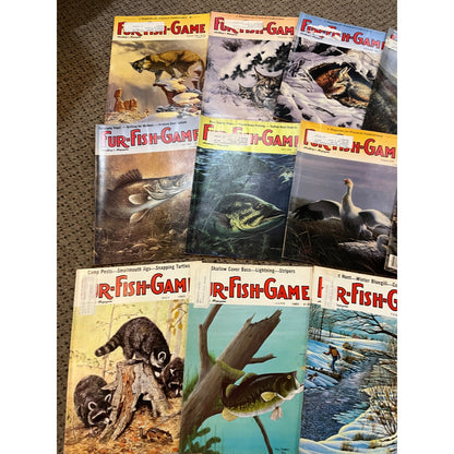 Vintage 1970s-90s Fur, Fish, & Game Lot (38) Hunting Fishing Outdoorsman Magazines