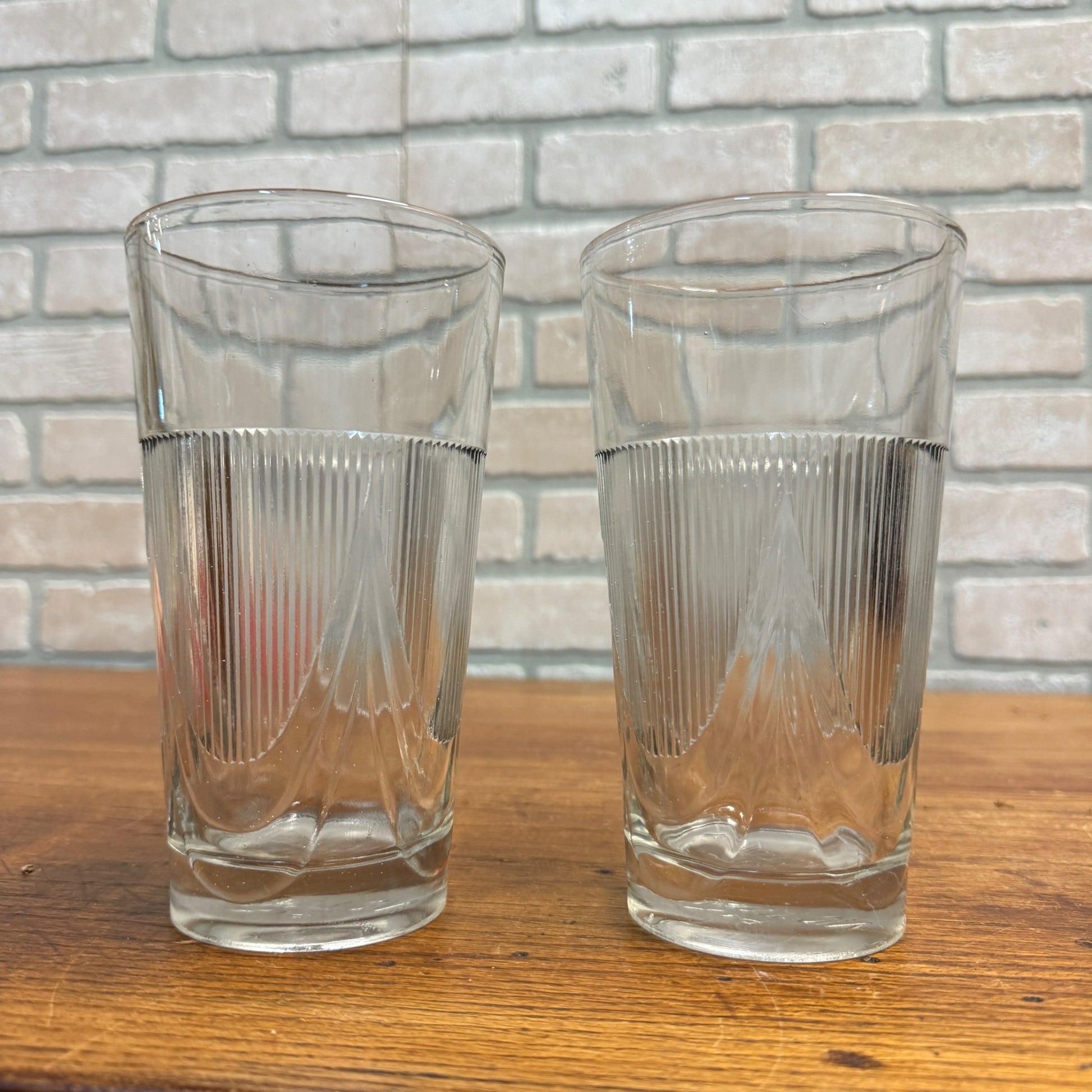 1930’s-50’s PIX VICTORY Soda Fountain Malt Glasses Set of 2 Scarce