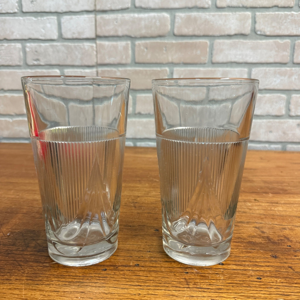 1930’s-50’s PIX VICTORY Soda Fountain Malt Glasses Set of 2 Scarce