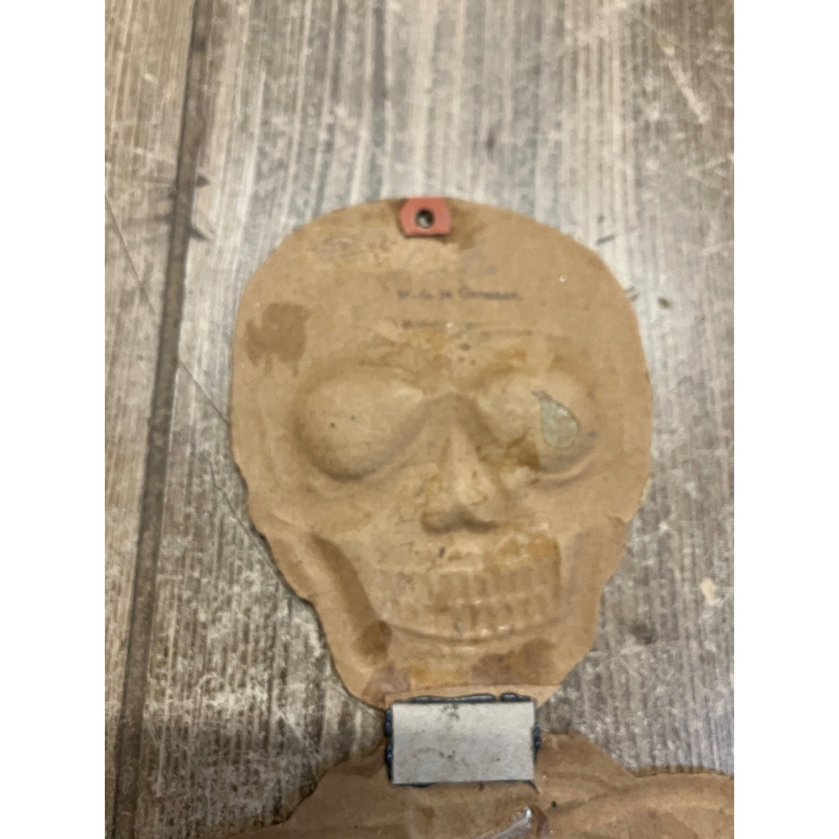 Vintage 1920s Halloween German Diecut Jointed Skeleton Antique
