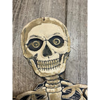 Vintage 1920s Halloween German Diecut Jointed Skeleton Antique