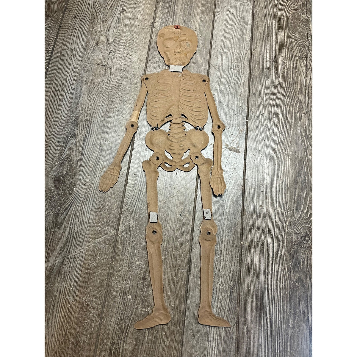 Vintage 1920s Halloween German Diecut Jointed Skeleton Antique