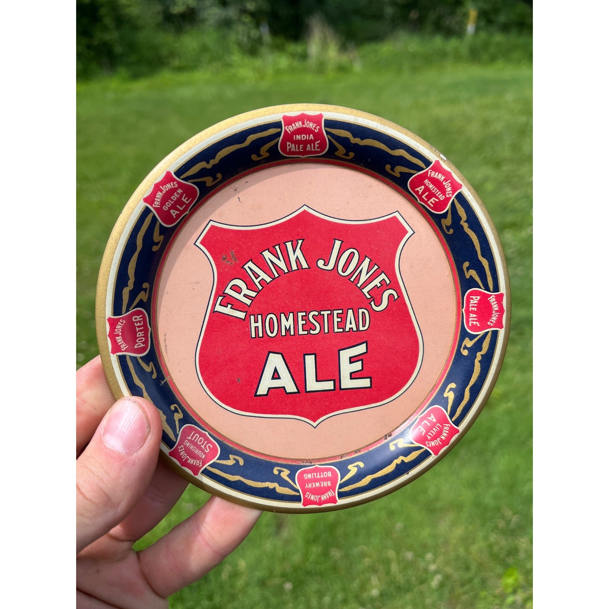 Vintage Frank Jones Homestead Ale Tip Tray, Portsmouth, NH Advertising Beer