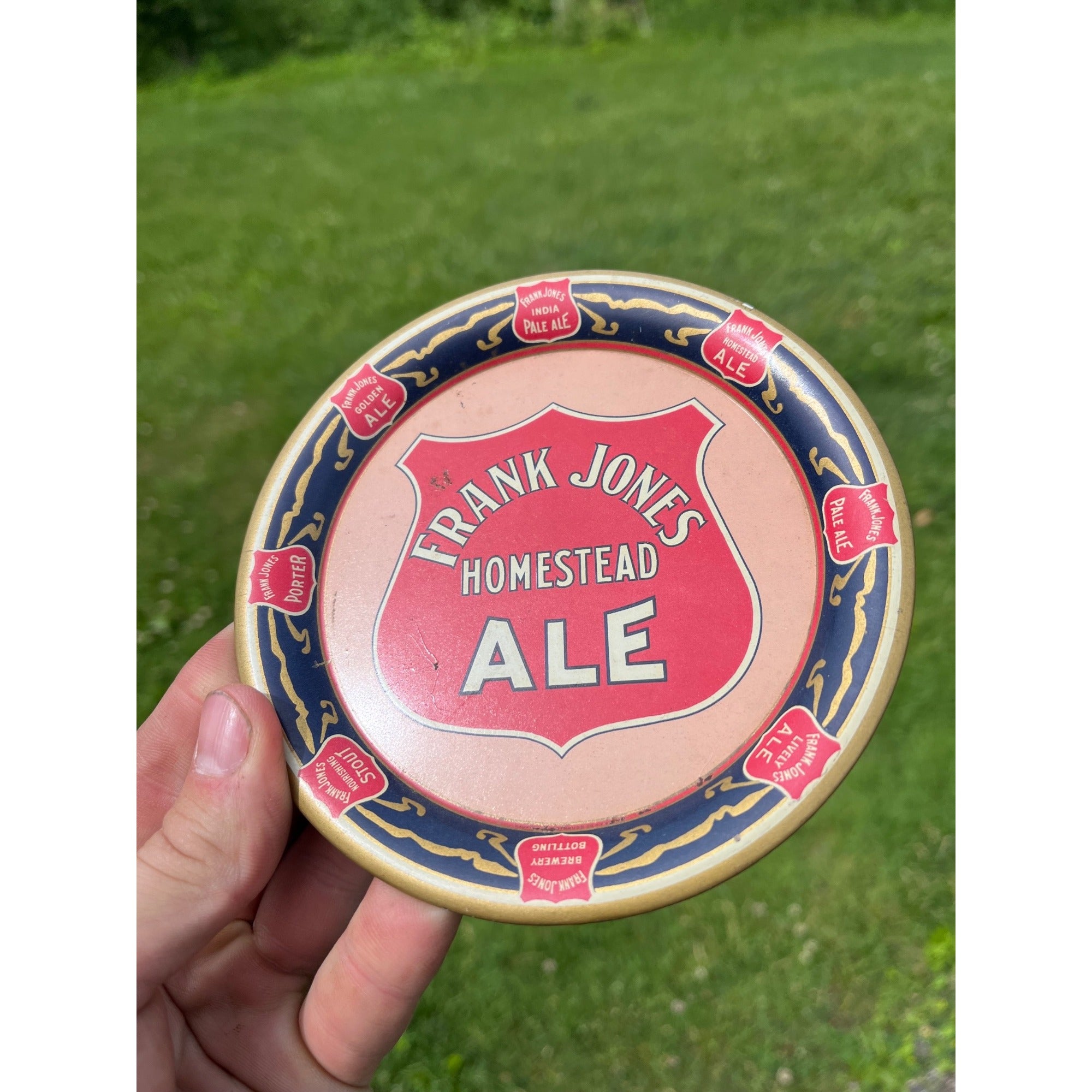 Vintage Frank Jones Homestead Ale Tip Tray, Portsmouth, NH Advertising Beer