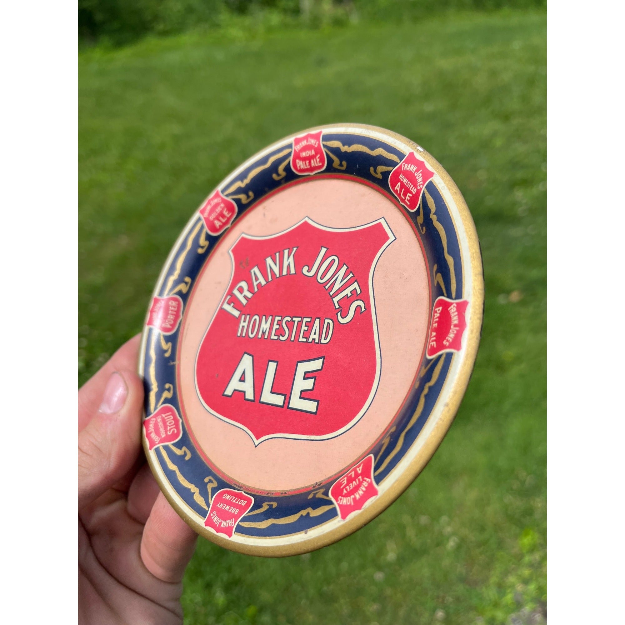 Vintage Frank Jones Homestead Ale Tip Tray, Portsmouth, NH Advertising Beer