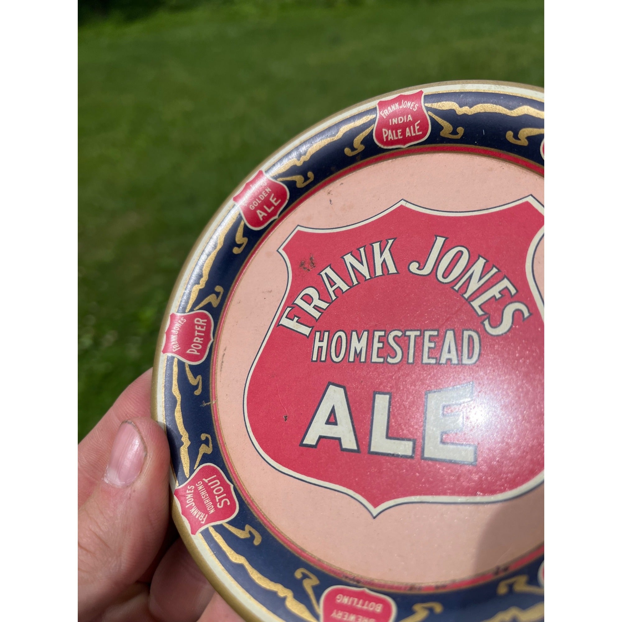 Vintage Frank Jones Homestead Ale Tip Tray, Portsmouth, NH Advertising Beer