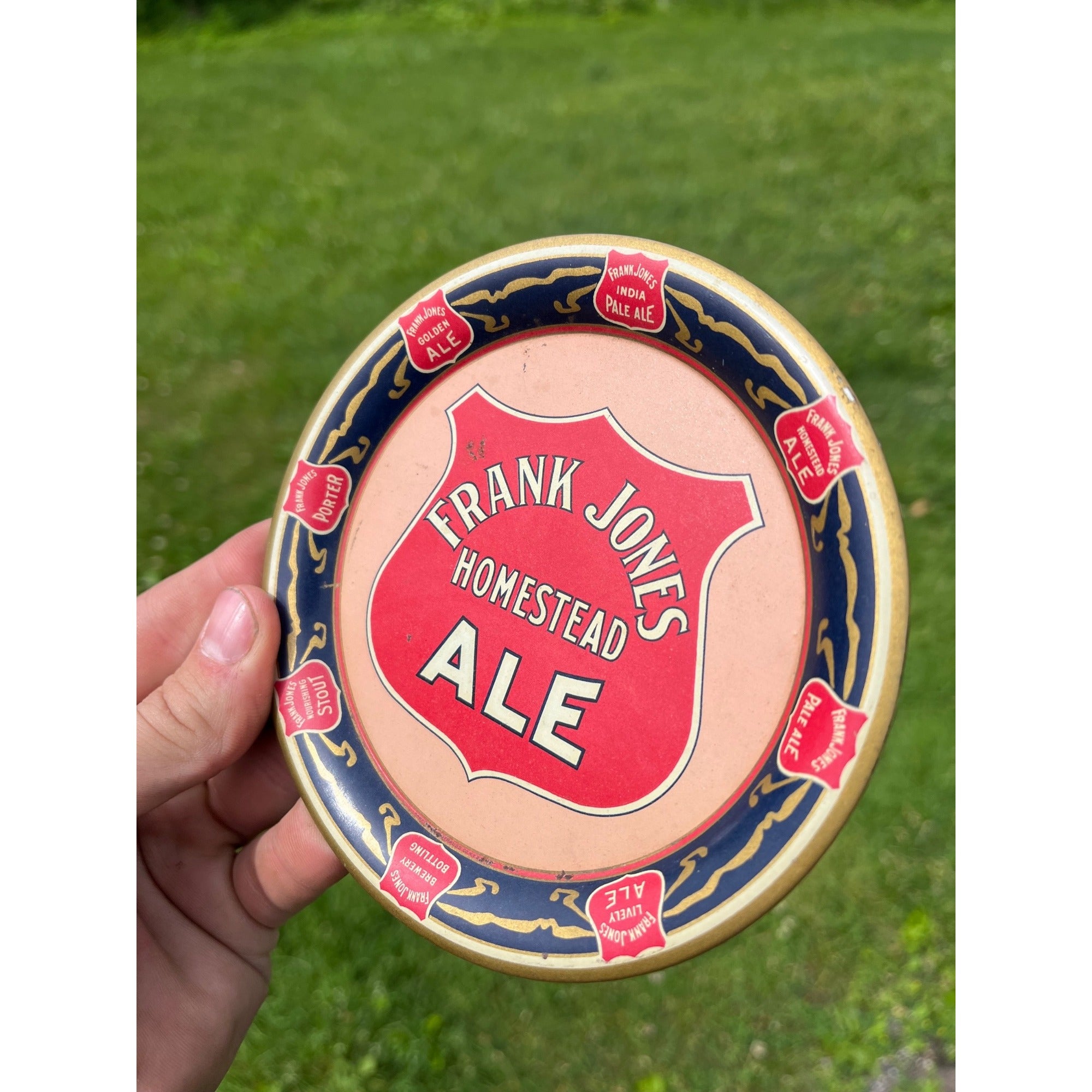Vintage Frank Jones Homestead Ale Tip Tray, Portsmouth, NH Advertising Beer