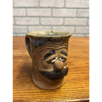 Vintage Ugly Face Art Pottery Mug Coffee Cup Mug Tea Retro Pottery 1980s