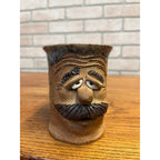 Vintage Ugly Face Art Pottery Mug Coffee Cup Mug Tea Retro Pottery 1980s
