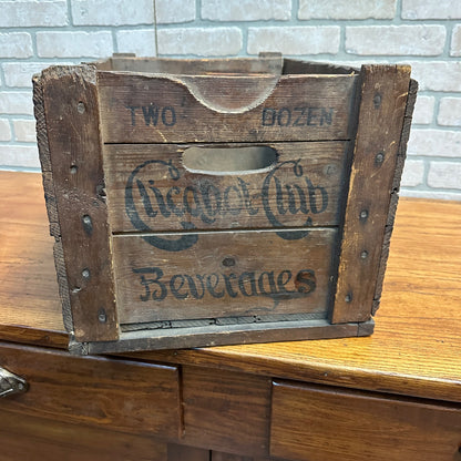 Early Clicquot Club Beverages Soda Bottle Wooden Crate Clicquot Mass Box