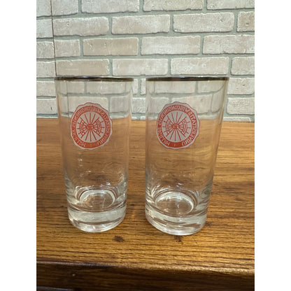 Vintage 1960s University of Wisconsin Badgers Alumni Glasses Numen Lumen Seal