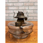 Antique Oil Lamp Glass Font & Burner for Cast Iron Wall Bracket Lamp 4” Base