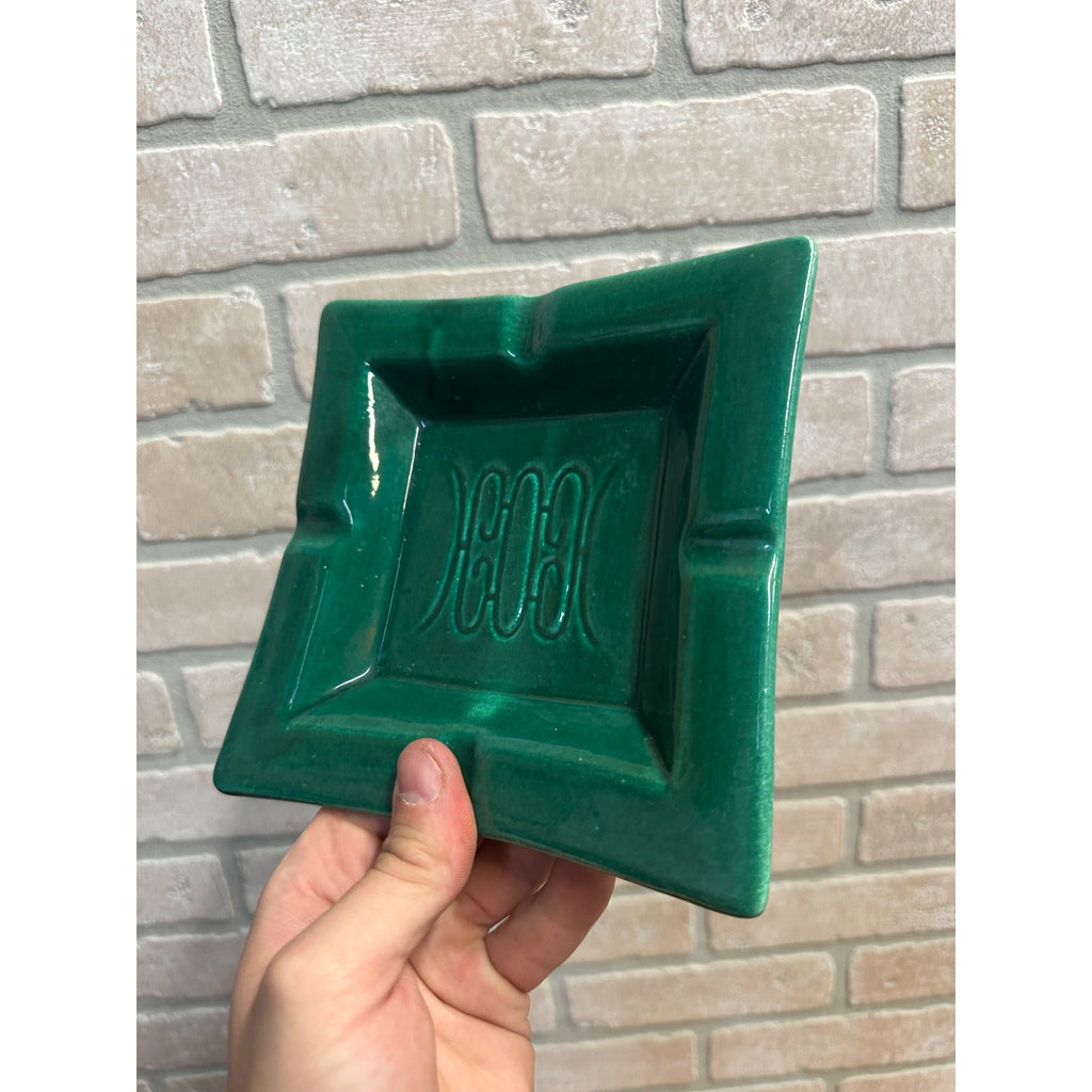 Vintage MCM Mid-Century Don Jay Ceramics California Green Ashtray 7"x7"