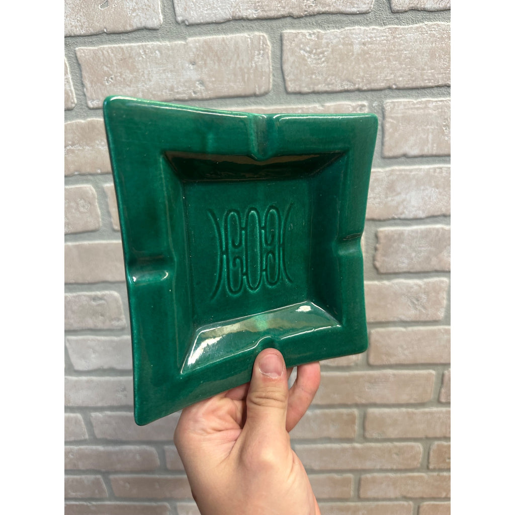 Vintage MCM Mid-Century Don Jay Ceramics California Green Ashtray 7"x7"