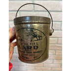 Vintage Weisbrod Cash Market Lard Tin Pail Advertising Manawa WI Wisconsin