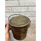 Vintage Weisbrod Cash Market Lard Tin Pail Advertising Manawa WI Wisconsin