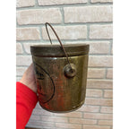Vintage Weisbrod Cash Market Lard Tin Pail Advertising Manawa WI Wisconsin