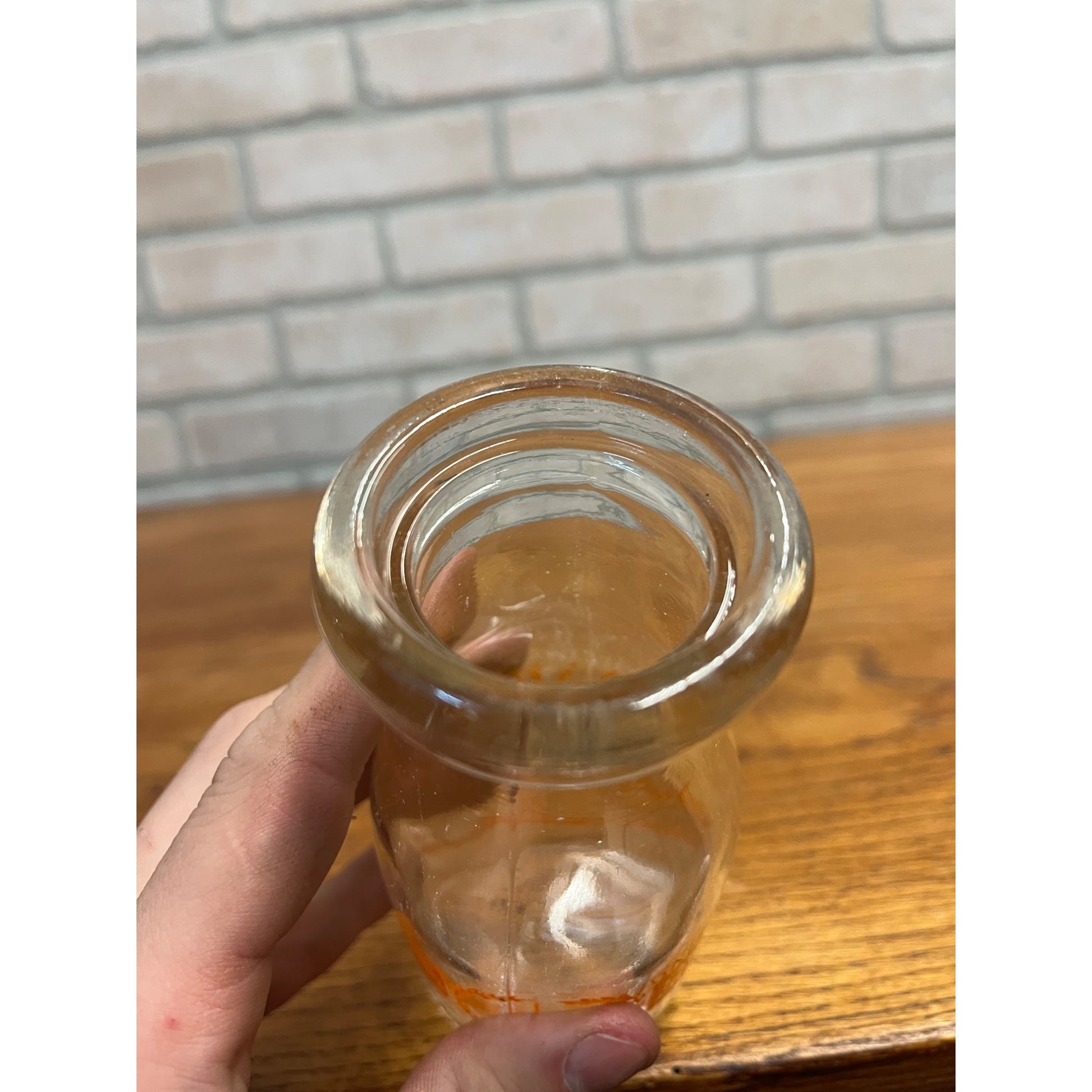 Vintage Sunlite Dairy Glass Milk Bottle Oshkosh Wisconsin WI Wis HALF PINT