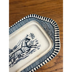 Vintage Royal China Currier & Ives "The Road in Winter" 2 PC Covered Butter Dish