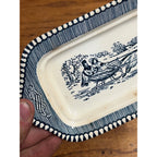 Vintage Royal China Currier & Ives "The Road in Winter" 2 PC Covered Butter Dish