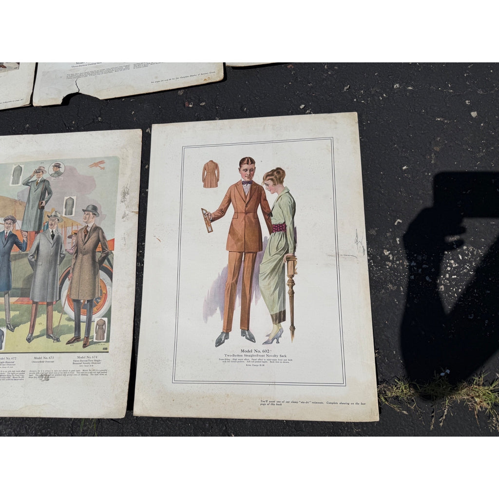 Vintage Lot Tailoring Clothing Display Signs Advertising Coats Palm Beach Suits