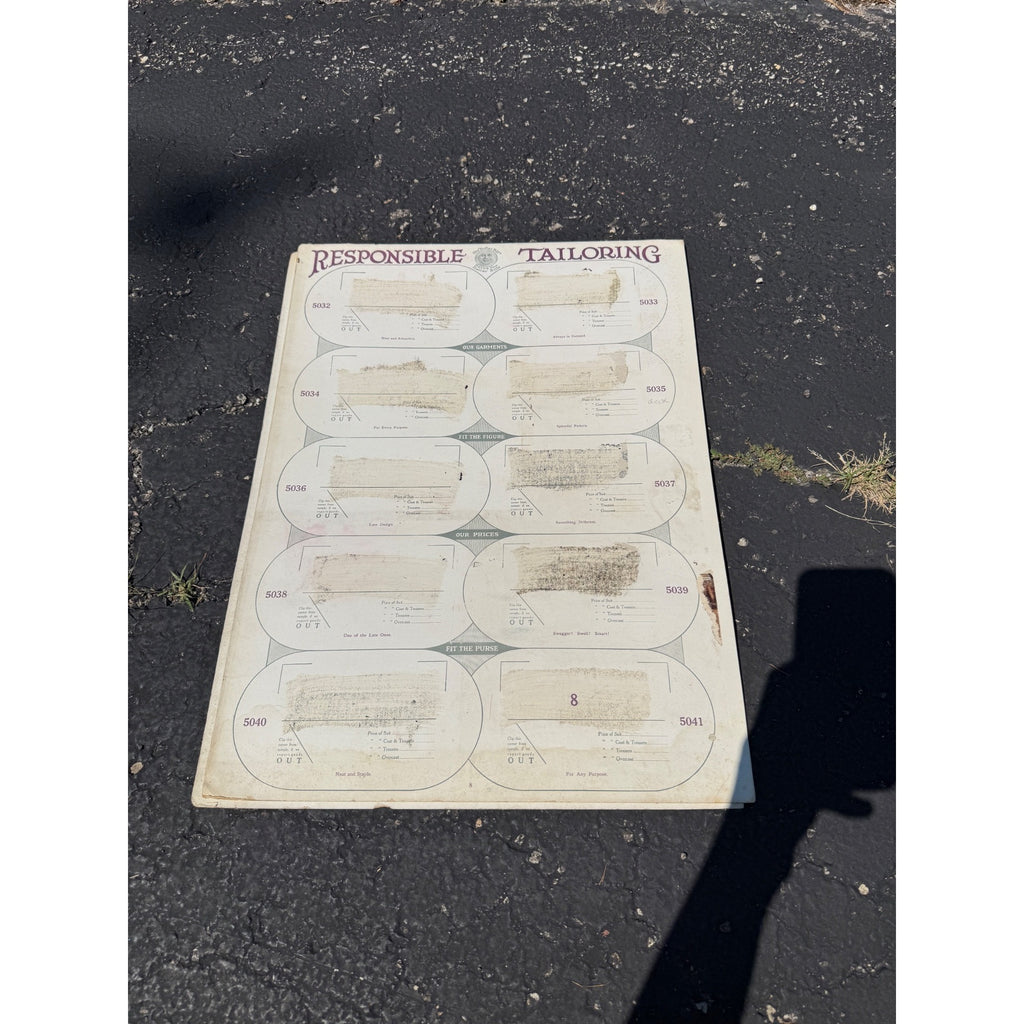 Vintage Lot Tailoring Clothing Display Signs Advertising Coats Palm Beach Suits