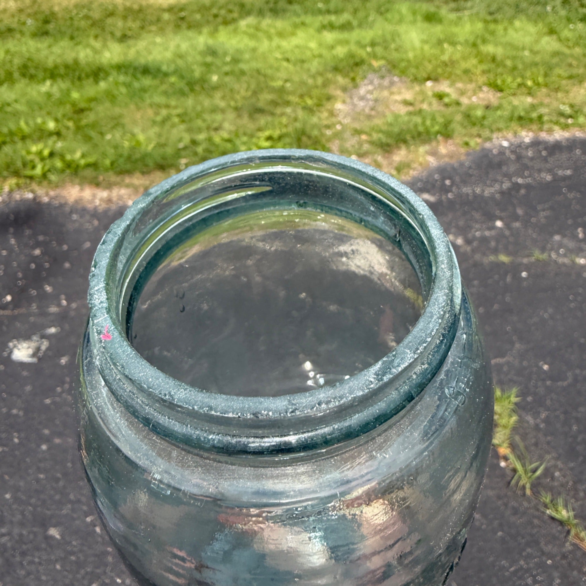 Antique Blue Aqua Mason Jar Patent 1858 Quart W/ Lid #152 Nice Bubbles