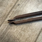 Antique Cast Iron Fire Tongs Coal Log Fireside Fireplace 26.5"