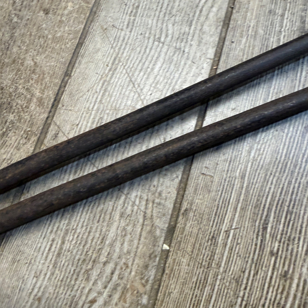 Antique Cast Iron Fire Tongs Coal Log Fireside Fireplace 26.5"