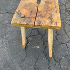 Antique Primitive 19th c. Farm Milking Stool Wooden Distressed Paint AAFA Folk