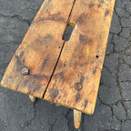 Antique Primitive 19th c. Farm Milking Stool Wooden Distressed Paint AAFA Folk