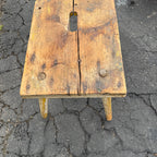 Antique Primitive 19th c. Farm Milking Stool Wooden Distressed Paint AAFA Folk