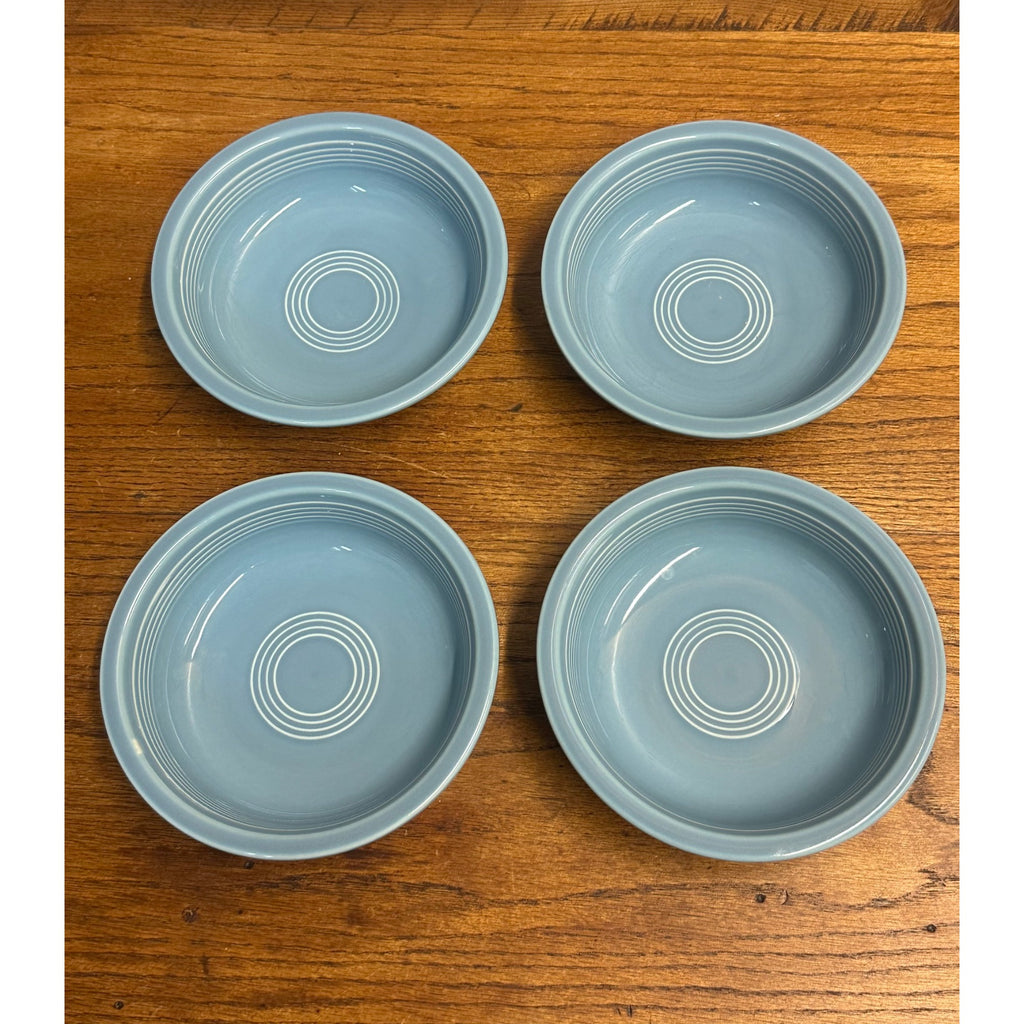 FIESTA Fiestaware SET 4 HLC Turquoise Medium Cereal Soup Bowl 7" USA