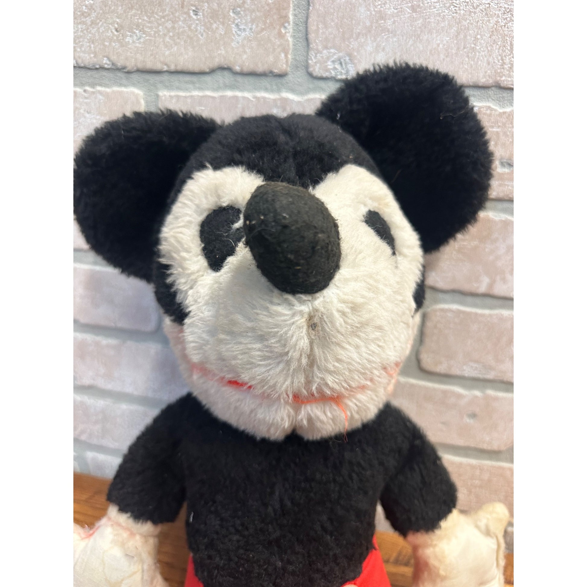 Vintage 1940s-50s Disney Mickey Mouse Stuffed Plush 19" Tall