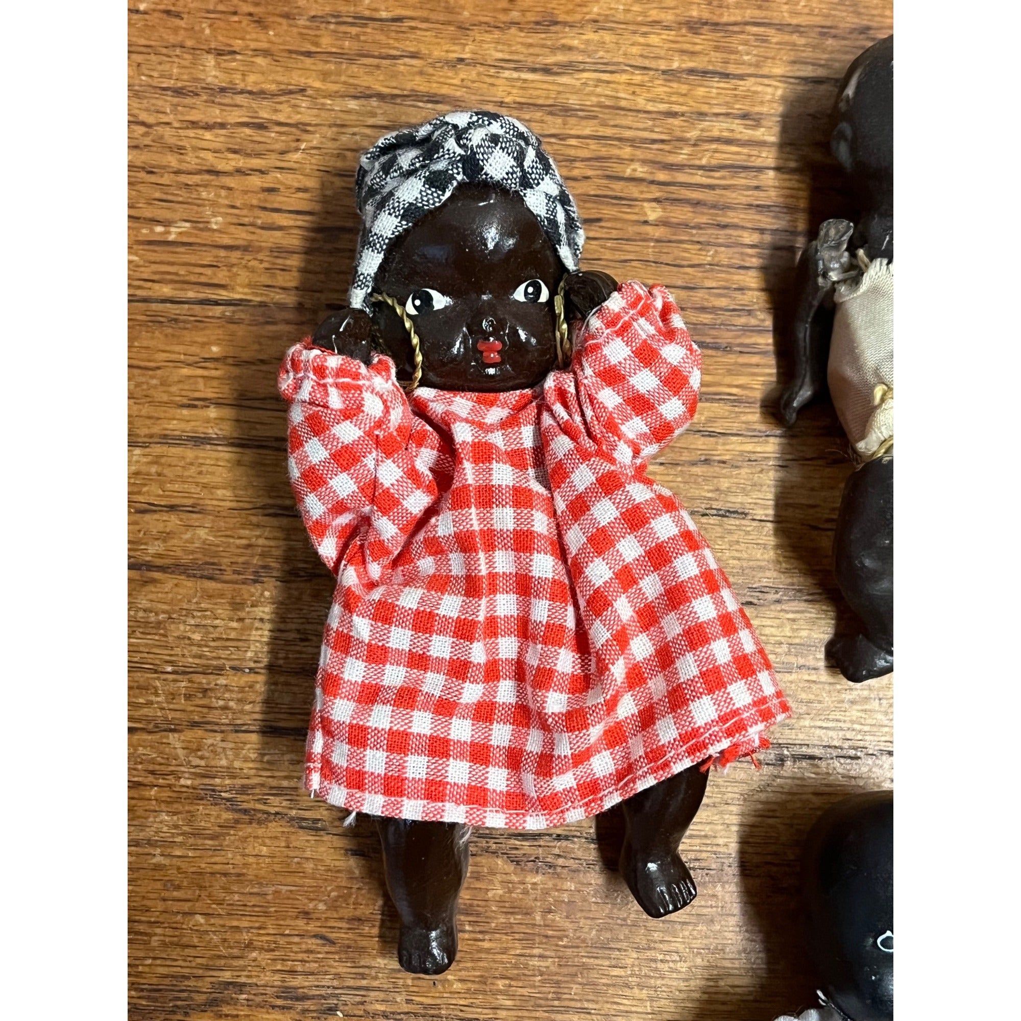 Vintage Black Americana 1900s Bisque Jointed Baby Dolls Lot (3)