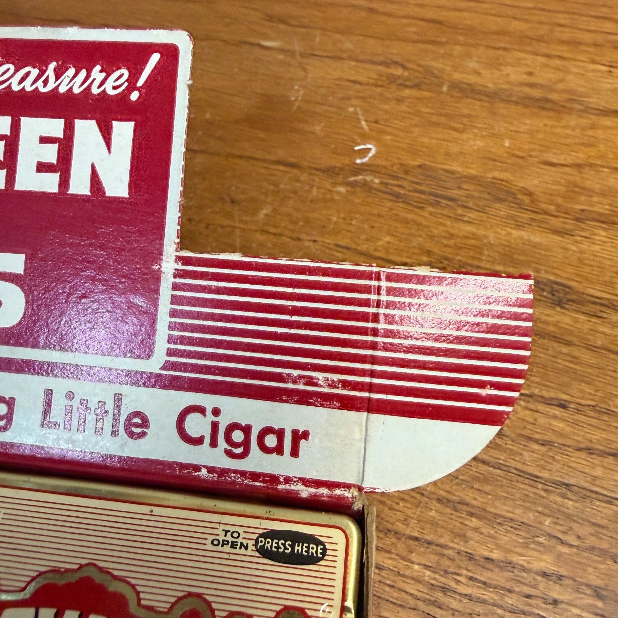 Antique Between the Acts Little Cigar Country Store Tobacco Display W/ 8 Tins