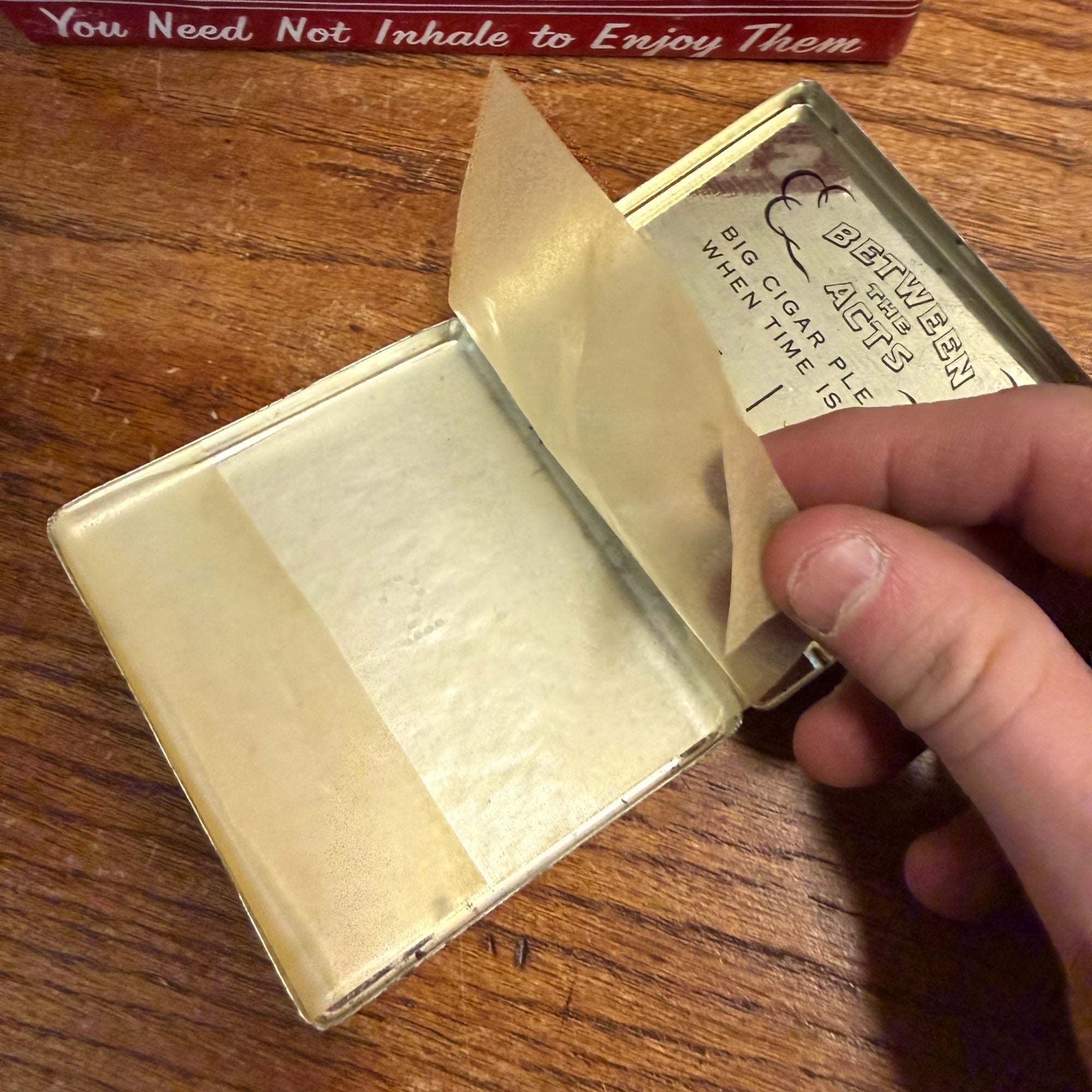 Antique Between the Acts Little Cigar Country Store Tobacco Display W/ 8 Tins