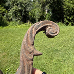 Antique Cast Iron Ornamental Scroll Accent Decor Architectural Salvage Piece Rustic 1900s
