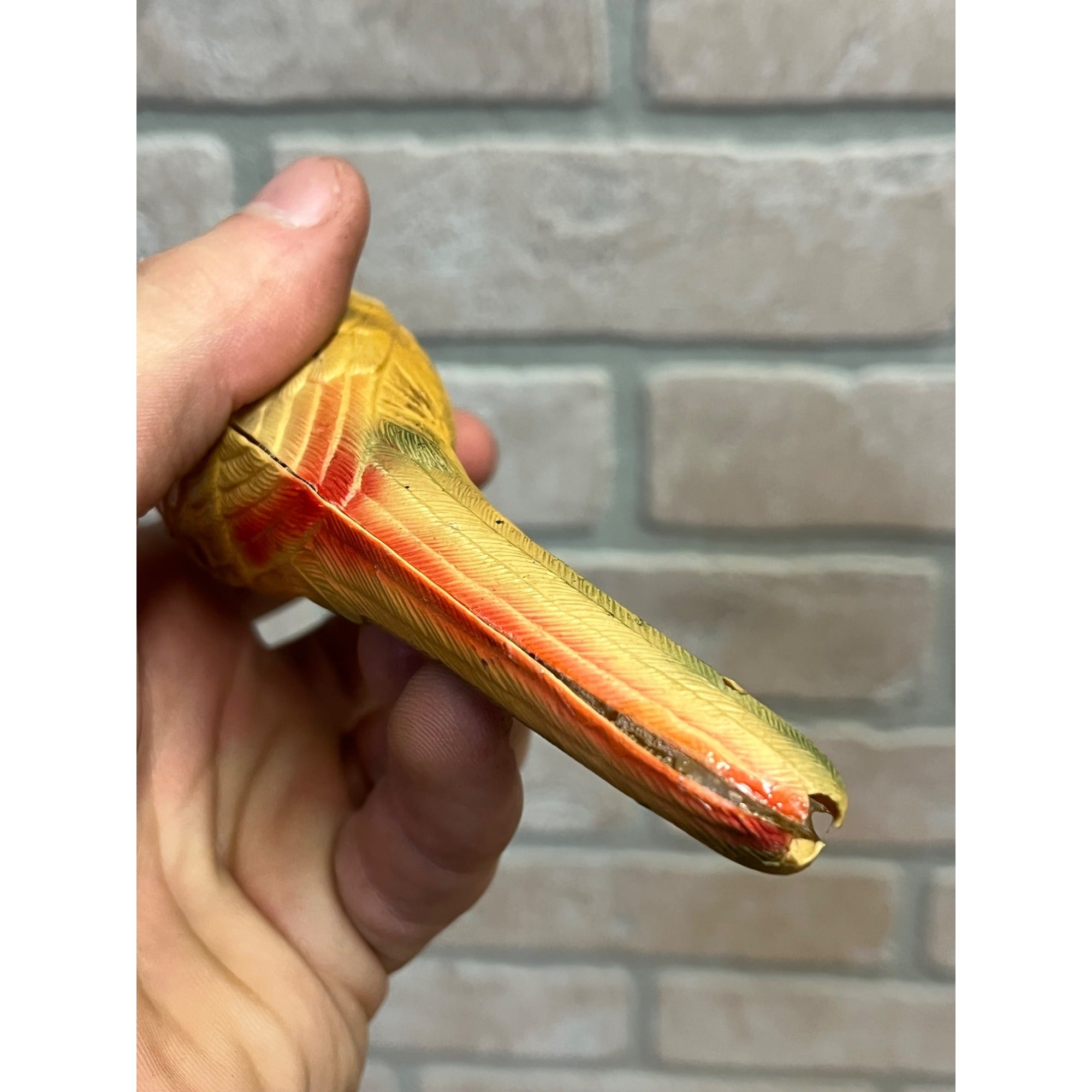 Vintage Parrot Birds Celluloid Toy Christmas Putz Decoration Ornaments Lot (2)